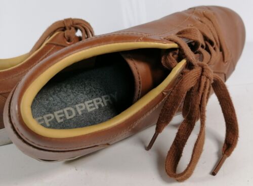 Fred Perry Sneakers da uomo in pelle di base, marrone chiaro - taglia UK 9 - Foto 16 di 18