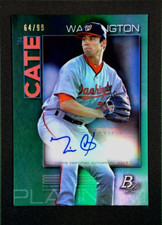 2020 Bowman Platinum #TOP-51 Tim Cate RC Autograph Green SP #/99 - Nationals