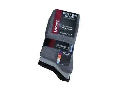 3 Paar extraweite Damen-Socken, ohne Gummibund, im 3er Pack - Bild 1 von 4
