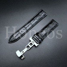 19MM ITALIAN LEATHER STRAP BAND FITS FOR TISSOT PRC 200 WATCH BLACK REPLACE