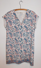 Madewell 100% Silk Paisley Shift Dress M V-Neck