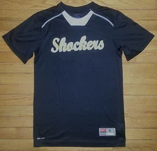 Nike Team Shirt Base Layer Dri-Fit S Black Yellow Whichita St Shockers c1048 