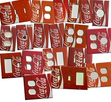 Coke Coca Cola Logo Light Switch Power Outlet wall Cover Plate Home derco