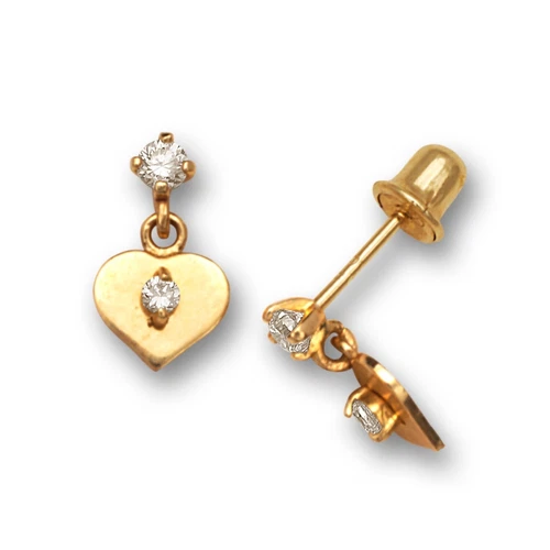 14K Yellow Gold Dangle Earrings for Women - Picture 1 of 1