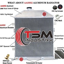 Upgraded 4 Core Radiator For 1942-1948 Ford Super Deluxe 3.9l Ford.configuration
