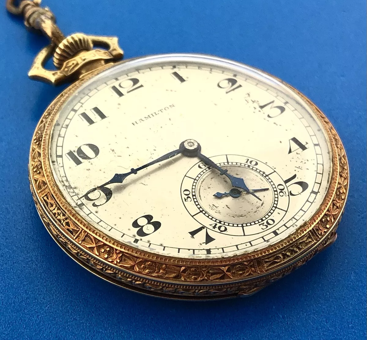 1931 Hamilton 14K Solid Yellow Gold Model 2 Grade 918 Pocket Watch