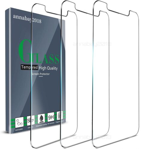 3 PACK For iPhone 15 14 13 12 11 Pro Max XR XS 8 Tempered Glass Screen Protector - Picture 1 of 12