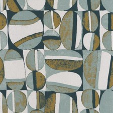 Casadeco Tapete Vliestapete Nangara NANG84387335 Blau Türkis Khaki Grafisch