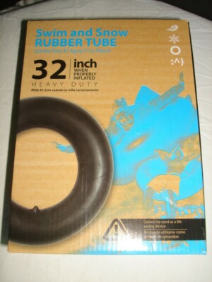 NEW SWIM & SNOW 32'' HEAVY DUTY RUBBER TUBE 120 lbs. MAX Size S