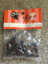 Macrame Craft Beads WR-68 Dark Brown Color 10 Count by Hazel Pearson Handicrafts