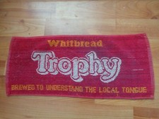 RARE VINTAGE Whitbread Pokal - Pub Bar Bier Handtuch Breweriana