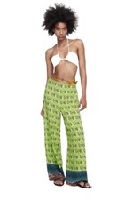 NWOT ZARA Full-Length Printed Trousers Flowy Wide Leg VISCOSE 7484/159 LARGE