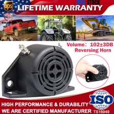 12V Universal Backup Warning Alarm Horn 102/105DB Beeper Construction Car Truck