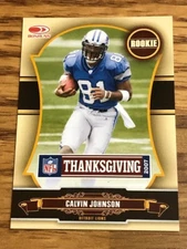 Calvin Johnson 2007 Donruss Lions Thanksgiving Rookie Card RC SP #1 - RARE - QTY