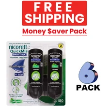 6X Nicorette Quickmist Smart Duo, 2 x 150 sprays - PACK OF 6