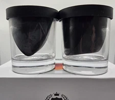 (2) Glass Kollea Whiskey Set w/ Silicone Ice Molds 9 oz New/Unused