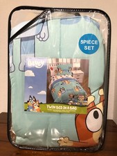 Bluey Bingo 5 Piece size Twin Bed in a Bag Set with Comforter Sheet NEW