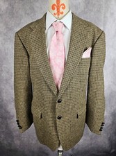 VTG Austin Reed Mens 42R Brown Herringbone Tweed Wool Blazer Jacket Sport Coat