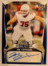 2023 Leaf Draft Joe Tippmann RC,Blue, Auto, No.BA-JT1