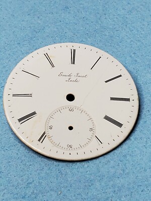 Emile Jacot Pocket watch face Made in Locle Swiss