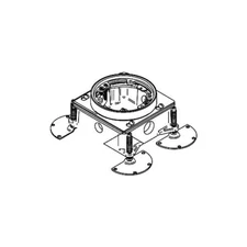 Wiremold 887B, Single Service, Metal, Fully Adjustable, Floor Box, 1pc