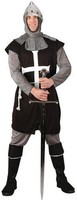 Men's Black Knight Small Adult Medieval Guard Fancy Dress Costume Outfit Men's Black Knight Small Adult Medieval Guard Fancy Dress Costume Outfit