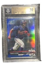 2017 bowman chrome ronald acuna jr. blue refractor BGS 10 PRISTINE /150