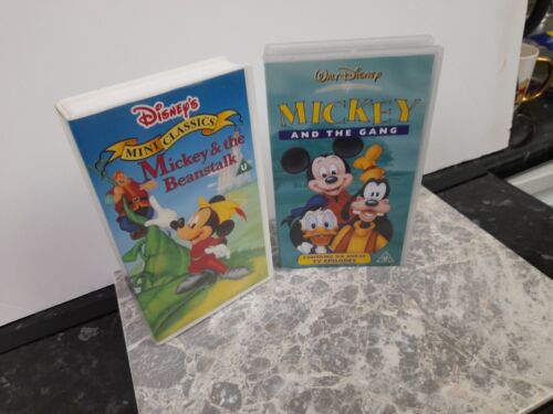 vhs disney tapes bundle 2 x tapes mickey and the gang..mickey and the beanstalk - Afbeelding 1 van 4