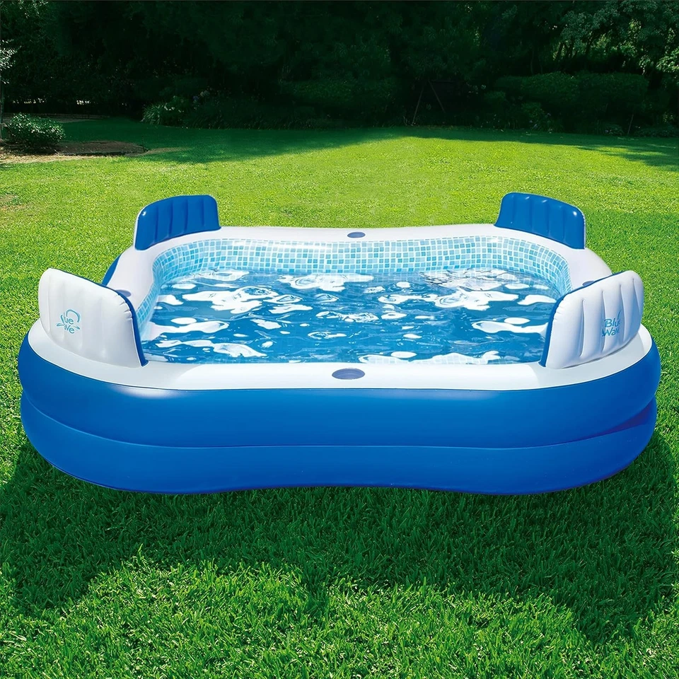 Blue Wave NT6126 88" x 26" Deep Premier Family Inflatable Pool w/ Cover - Image 2 of 4
