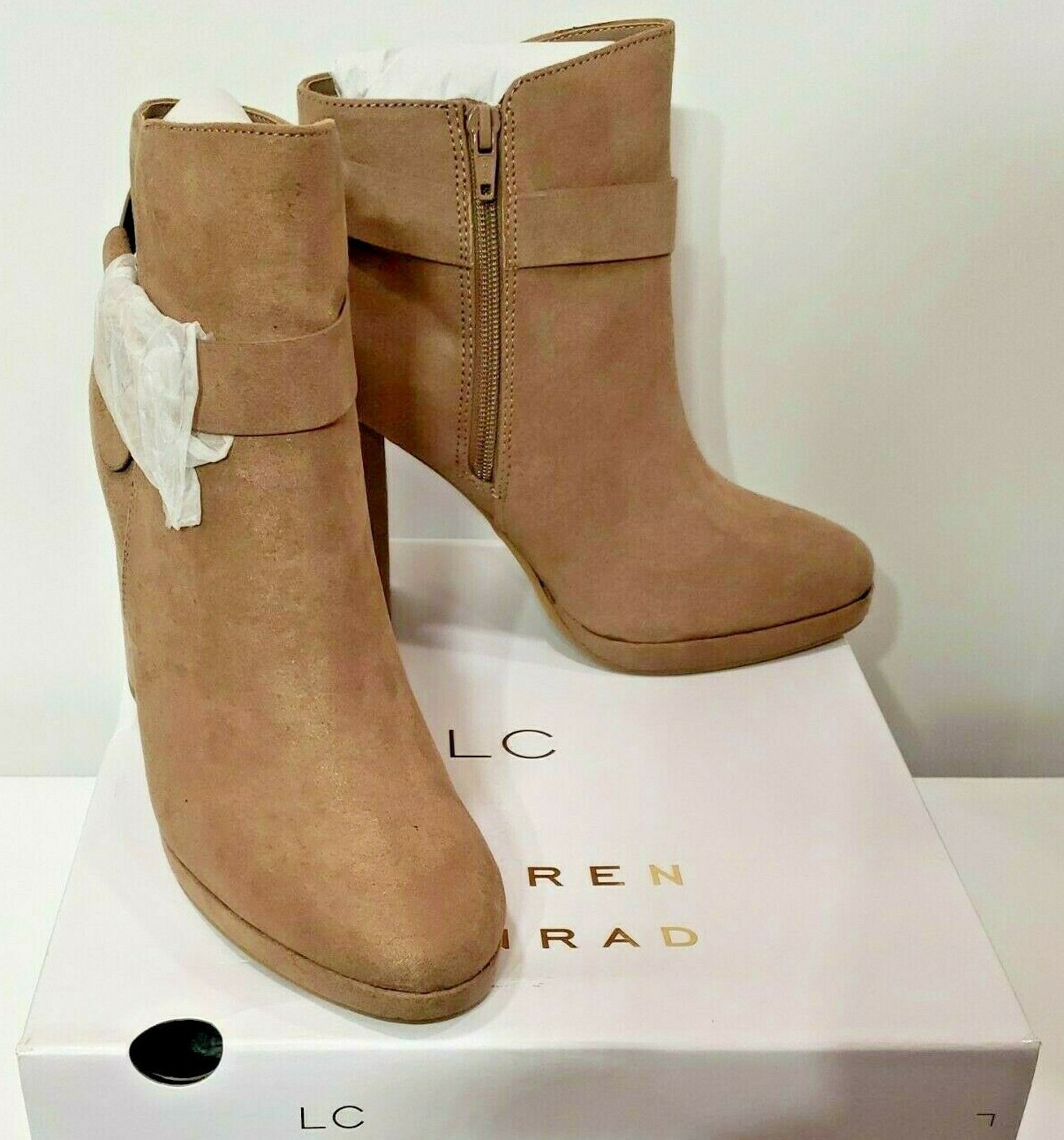 lc lauren conrad avant women's high heel ankle boots