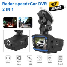 2IN1 Anti Radar Laser Police Detector Speed Car DVR Recorder Dash Camera Night