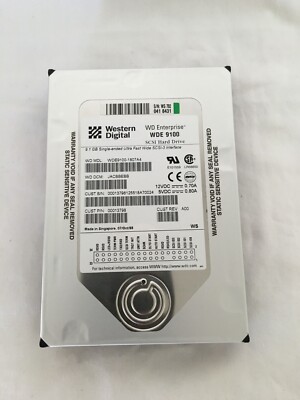 9.1GB 68 PIN SCSI INTERNAL HARD DISK DRIVE WESTERN DIGITAL WDE91001-1807AA 1'' LP