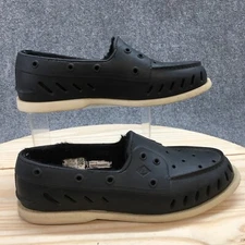 Sperry Top Sider Boat Shoes Womens 10 Authentic Float Cozy Black Casual STS87087