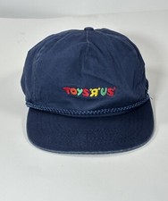 Vintage Toys R Us Embroidered Navy Blue Adjustable Cap Hat Employee OSFA 1980s