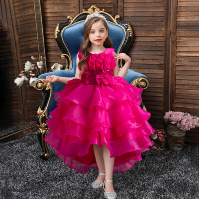 Flower Girls Birthday Dresses Kids Children Princess Party Wedding Gown  Evening | eBay