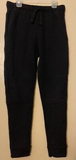 CHILDREN PLACE BOYS XL-14 BLACK PANTS ACTIVE FLEECE JOGGER CUFFED ELASTIC WAIST