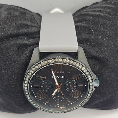 Fossil Cecile AM4522 Womens Silver Silicone Analog Dial  Fossil Cecile AM4522 Womens Silver Silicone Analog Dial Quartz Wrist Watch BC940 main image 1