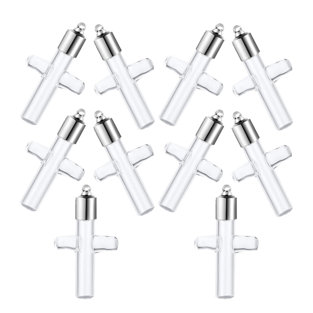 1 Set of Cross Shape Tiny Bottle Vials Glass Wish Bottles Novelty Glass Bottles eBay