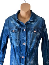 Lularoe Denim Jacket Women’s Jean Jacket Stars Unicorn Stretch Size M