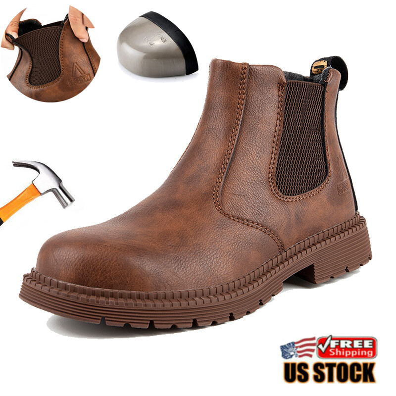Slip-on Steel Toe Safety Shoes Sneakers Anti-slip