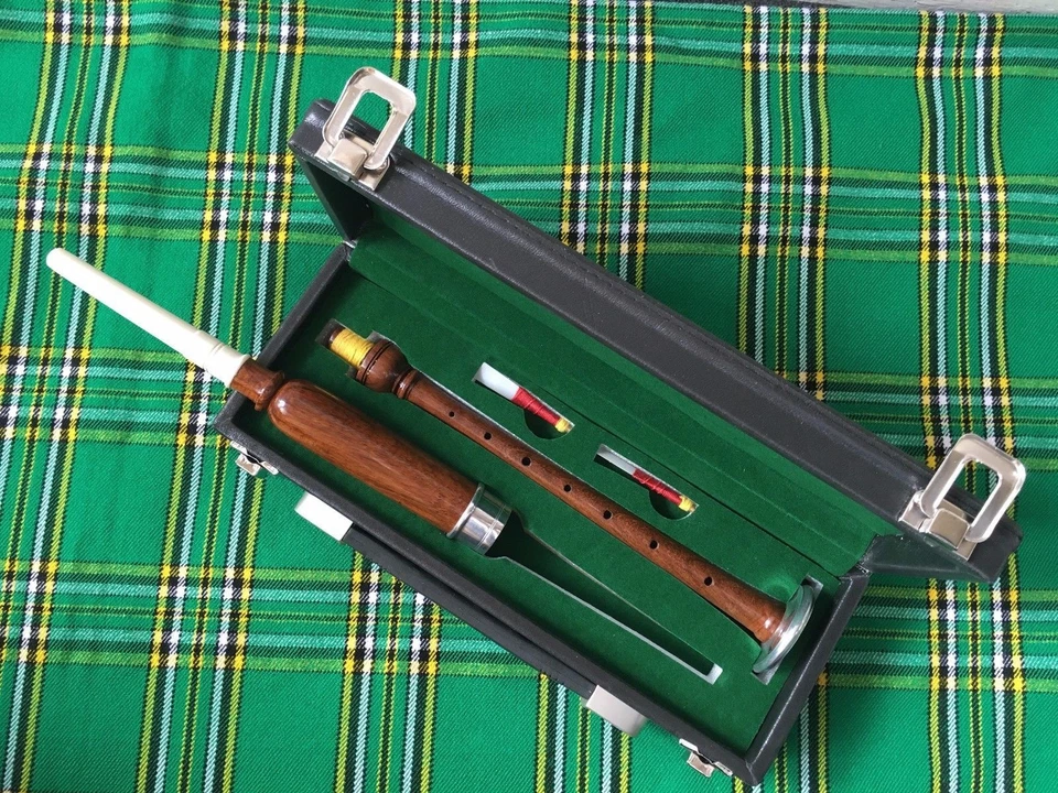HW Scozzese Pratica Chanter Palissandro Argento Montante Con Custodia Cornamusa - Immagine 2 di 3