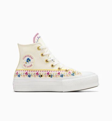 Converse Women Chuck Taylor All Star Lift Embroidered Floral Platform  Sneakers