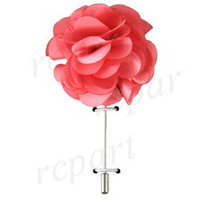 New in box formal Men's Suit chest brooch pink solid flower lapel pin wedding