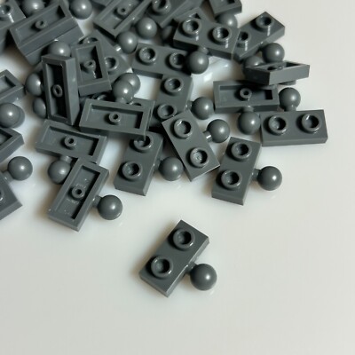 50 per lot Dark Stone Grey Plate 1X2 Ball Ø5.9 Middle (14417/6039479) hitch
