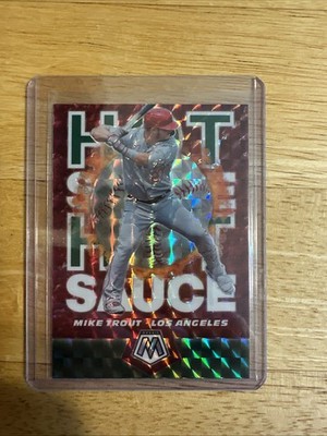 2021 Panini Mosaic - Hot Sauce Green Mosaic #HS1 Mike Trout Near Mint