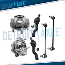 AWD Front Wheel Bearing Hub Outer Tie Rod Sway Bar for Infiniti FX35 FX45 w/ ABS