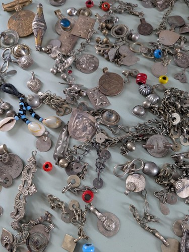 BULK Kuchi Tribal Findings Vintage Jewelry Charms Bits 1 POUND (20647)