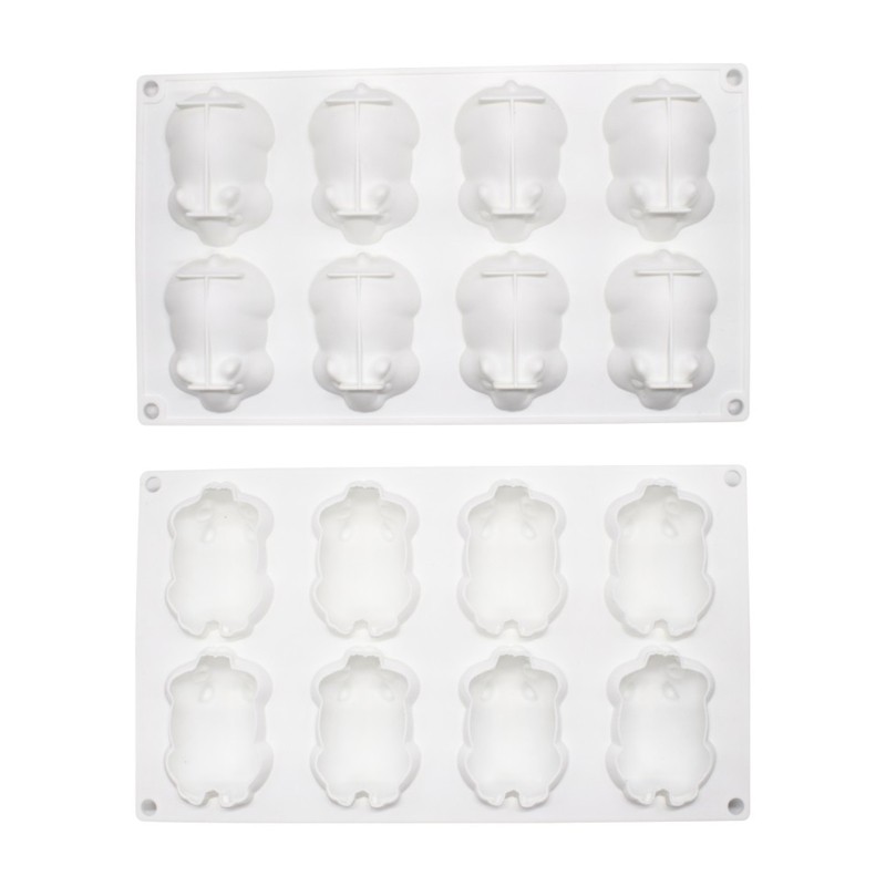 4Pcs 3D Hamster Shape Silicone Mold Set - For Soap, Candle, Chocolate, Fondant, Ice Cubes, Food Grade, Reusable - View #9