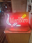 New ListingMarlboro Neon Sign Vintage, 21.5"x15", Smoke Grey Plexiglass, Display Function
