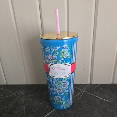 Lilly Pulitzer 24oz Tumbler With Straw Featured In Chick Magnet NEW